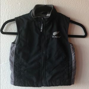 ALL BLACKS Color Block Zip Up Vest Sz 2
